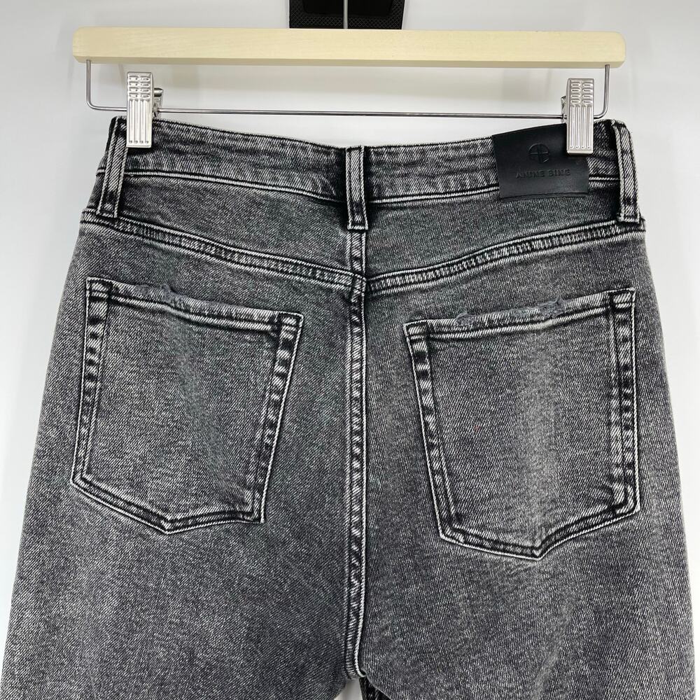 Anine Bing | Lara Jean in Charcoal Gray High Rise Ankle Flare 27 - Picture 11 of 12